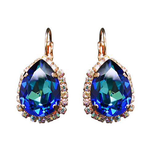Auskarai "Debesų Lašas III (Bermudų Mėlyna)" su Swarovski™ kristalais